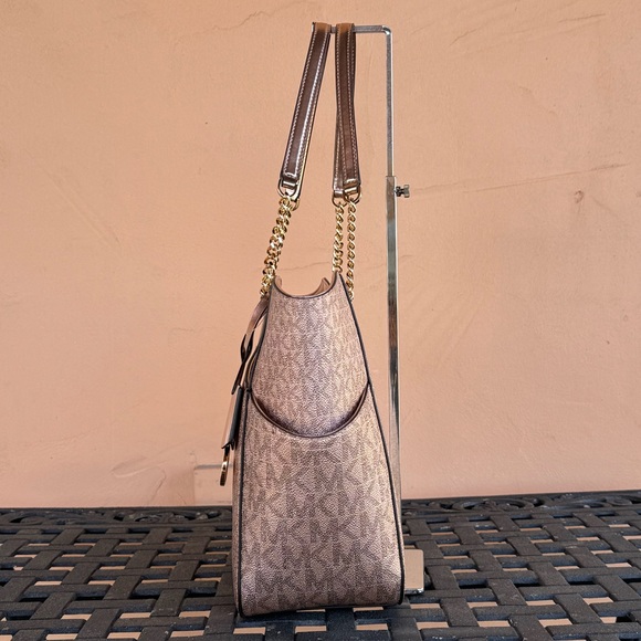 Michael Kors Jet Set Travel Large Chain Shoulder Tote Bag + Wallet MK Rose Gold - Picture 6 of 13